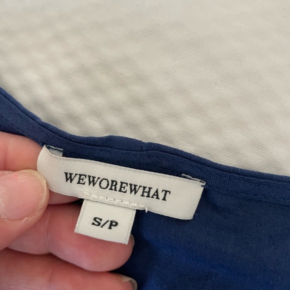 WeWoreWhat Blanca Blue wrap mini dress - Picture 8 of 11